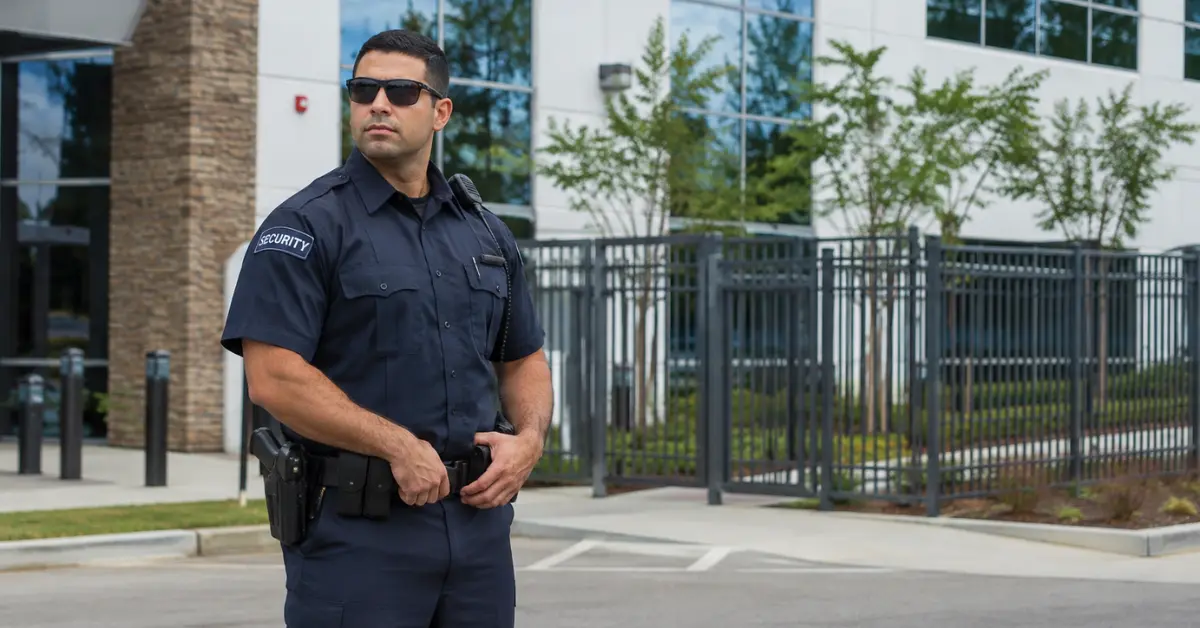 Uniformed security guards
