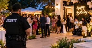 birthday party security guard
