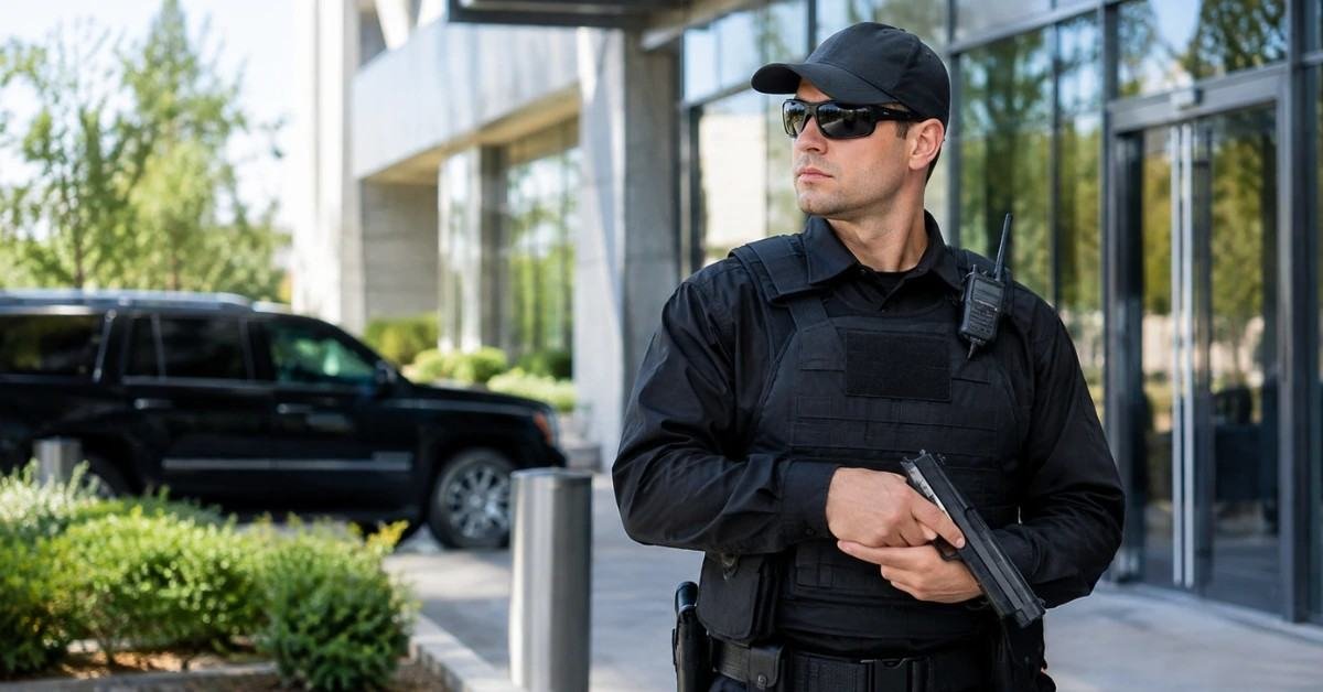 security guard with a firearm